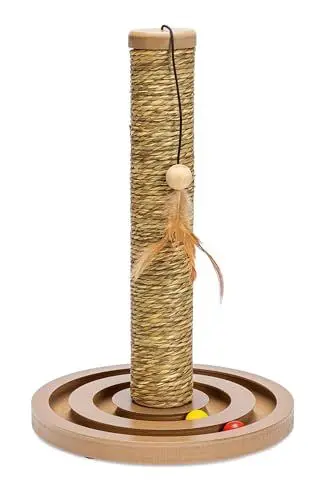 Produktbild: Karlie 560146 Kratzbaum Seegras mit Spielzeug H: 44cmø:30cmBrigitte