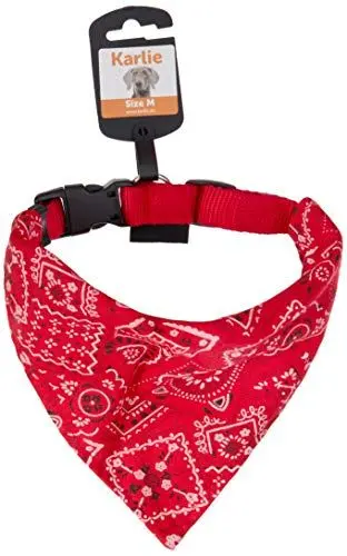 Produktbild: Karlie Halsband mit Halstuch, Nylon, Rot, 35-50x2 cm