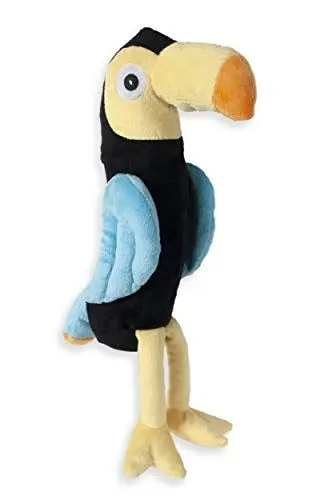 Produktbild: Karlie Hundespielzeug Plüsch Vogel L: 38 cm B: 14 cm H: 8 cm blau-gelb Tukan