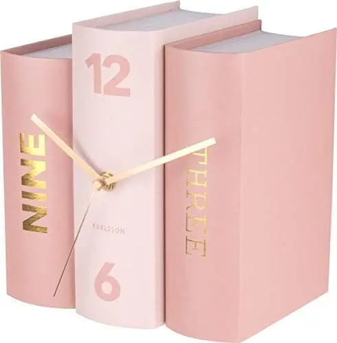 Produktbild: Karlsson,KA5730,Book AA8Uhr, Tischuhr,Papier, Rosa, OneSize