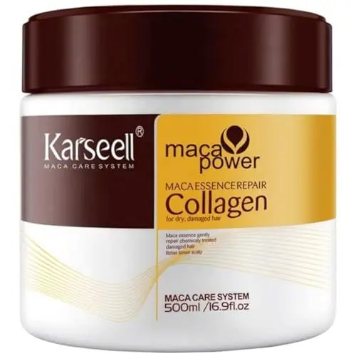 Produktbild: KARSEELL Haamrmaske für Tiefenreparatur, Intensive Feuchtigkeitsversorgung, Trockenes und Strapaziertes Haar, Glättung 500 ml.
