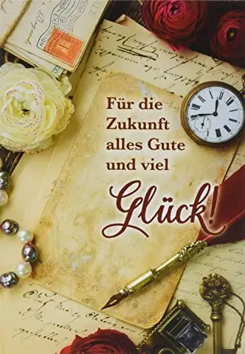 Produktbild: Karte zum Jubiläum Basic Classic - Feder - 11,6 x 16,6 cm