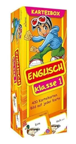 Produktbild: Karteibox Englisch Klasse 1: mit farbigen Karteikarten
