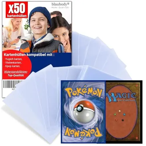 Produktbild: Karten Hüllen Premium x50 88x63 mm Transparente Schutzhülle die mit den Karten kompatibel ist Pokemon Card Sleeves Magic The Gathering Hüllen/Schutzhüllen Für Karten/Sammelkarten Hüllen für Deck