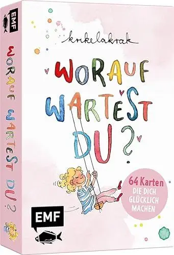 Produktbild: Kartenbox: Worauf wartest du? – 64 Karten, die dich glücklich machen: Mit Sprüchen, Impulsen und Übungen für mehr Lebensfreude