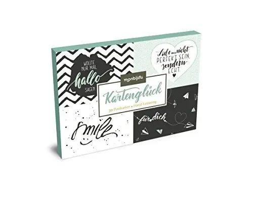 Produktbild: Kartenglück Handlettering: Postkarten-Set (monbijou)