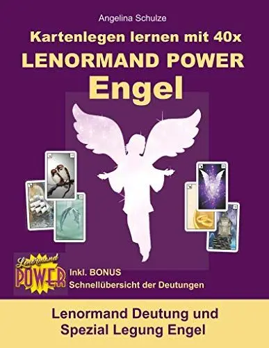 Produktbild: Kartenlegen lernen mit 40x LENORMAND POWER Engel: Lenormand Deutung und Spezial Legung Engel (Kartenlegen lernen mit 40x Lenormand Power – Anfänger und Fortgeschrittene)