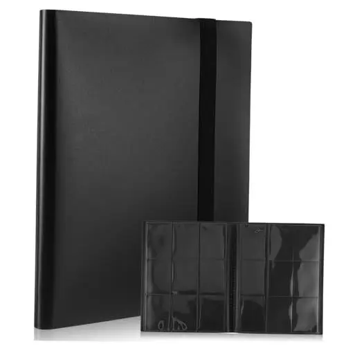 Produktbild: Karten-scrapbooking Sammlerkartenordner Basketball-kartenordner Baseball-kartenbinder Inhaber Einer Basketballkarte Sammelkarten-ordner Kreditkartenordner Kartenalbum Black Pp Generisch