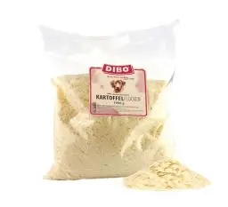 Produktbild: Kartoffelflocken, 1kg-Beutel, Nahrungsergänzung als gesunde, natürliche Ernährung für Hunde von DIBO, Hundefutter, Barf, B.A.R.F.