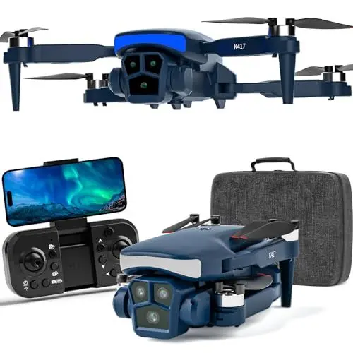 Produktbild: Karuisrc Drohne Professional with 1080P HD FPV Camera mit Blauer LED,Mini Drone FPV RC für Kinder Schwerkraftsteuerung Gesten Selfie Windresistent Headless Modus,Modulare Batterie