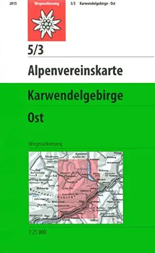 Produktbild: Karwendelgebirge, Ost: Topographische Karte 1:25.000 mit Wegmarkierungen (Alpenvereinskarten)