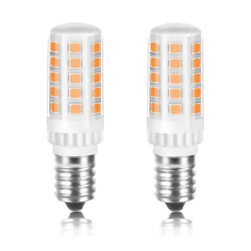 Produktbild: Karyoosi 2er E14 LED Lampe, LED Glühbirne Warmweiss 4W 500lm, Warmweiß 3000K, Ersetzt 40W Halogen Birne, E14 Led Leuchtmittel für Dunstabzugshaube Nähmaschine Wohnzimmer, Nicht Dimmbar