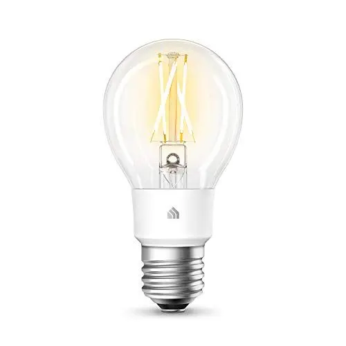Produktbild: Kasa Smart Bulb by TP-Link, WiFi Filament Light Bulb, E27, 7W(60W equiv.), No Hub Required, Works with Alexa (Echo and Echo Dot) and Google Home, Dimmable Soft Warm White (KL50) (Energy Class E)