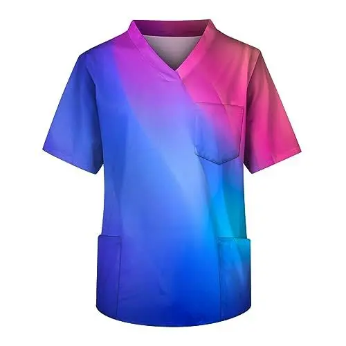 Produktbild: Kasack Herren Blau Arbeitskleidung Männer Scrubs Karnevalskostüm Herren Krankenhaus Zubehör Kasack Arzt Berufsbekleidung Pflege Herren Uniform Herren Arbeitskittel Arbeitskleidung & Uniformen