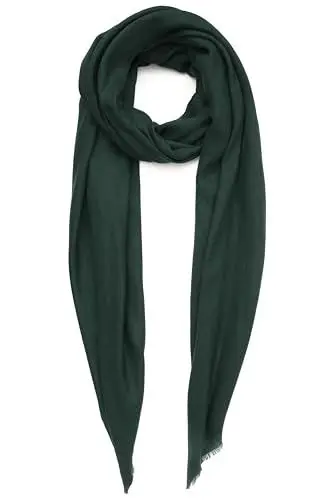 Produktbild: Kaschmirschal Hergestellt in Kashmir India (Geschenkbox) Intelligente Merinowolle Seiden kaschmir Mischung Extrem weicher langer Schal Frauen Manner Pashmina Herbst Winter Wald Grün B