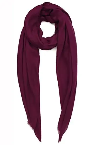 Produktbild: Kaschmirschal Hergestellt in Kashmir India (Geschenkbox) Intelligente Merinowolle Seiden kaschmir Mischung Extrem weicher langer Schal Frauen Manner Pashmina Herbst Winter Wein Burgund B