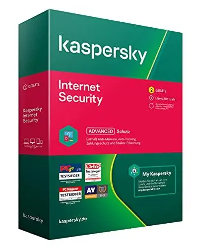 Produktbild: Kaspersky Internet Security 2022 | 2 Geräte | 1 Jahr | Windows/Mac/Android | Aktivierungscode in Standardverpackung
