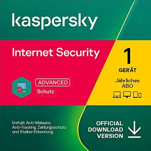 Produktbild: Kaspersky Internet Security 2023 | 1 Gerät | Jährliches Abo | Windows/Mac/Android | Aktivierungscode per Email
