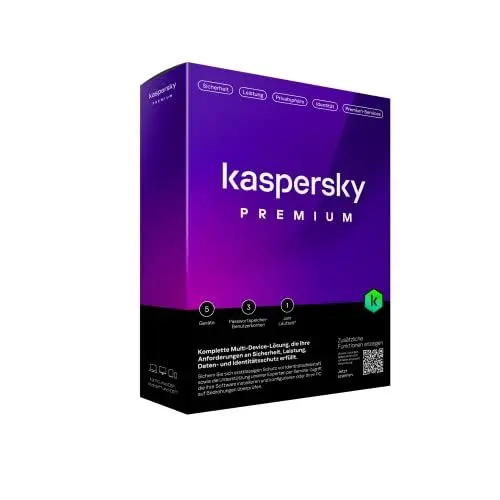 Produktbild: Kaspersky Premium 2023|5 Geräte|1 Jahr|Anti-Phishing und Firewall|Unbegrenzter VPN|Passwort-Manager|Kindersicherung|Experten Unterstützung|PC/Mac/Mobile|Aktivierungscode