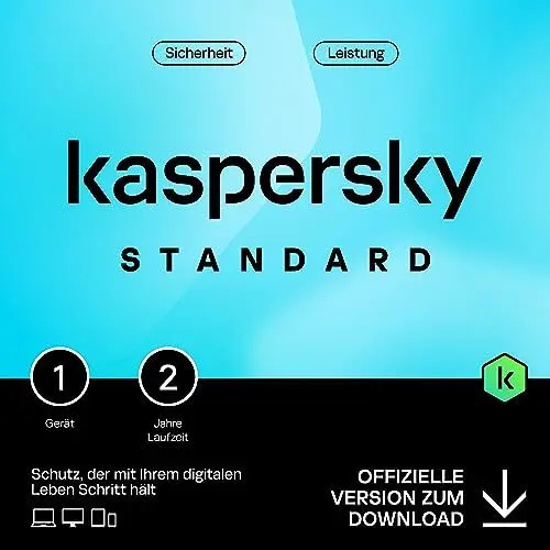 Produktbild: Kaspersky Standard Anti-Virus 2025 | 1 Gerät | 2 Jahre | Umfassender Schutz | Online-Banking Schutz | Leistungsoptimierung | PC/Mac/Mobile | Aktivierungscode per Email