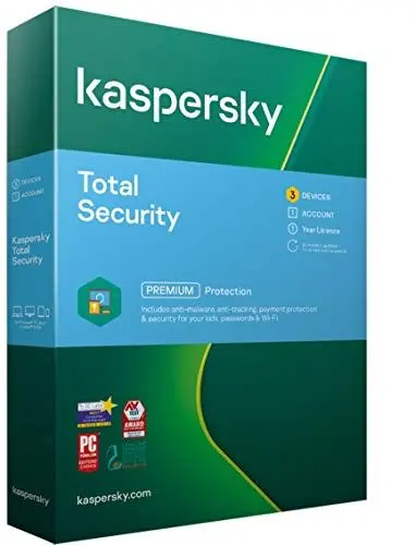 Produktbild: Kaspersky Total Security 2020 | 3 Geräte | 1 Jahr | Box | Installierbar in allen europäischen Sprachen|Standard|3 Geräte|1 Jahr|PC/Mac/Android/iOS|Download|Download