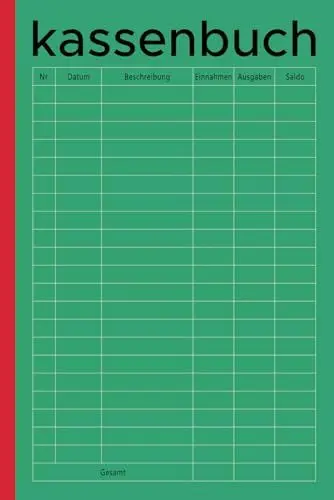 Produktbild: kassenbuch: Perfekt Kleingewerbe und Selbstständige, für die Verfolgung von Finanzen und Transaktionen,A5 -100 Seiten