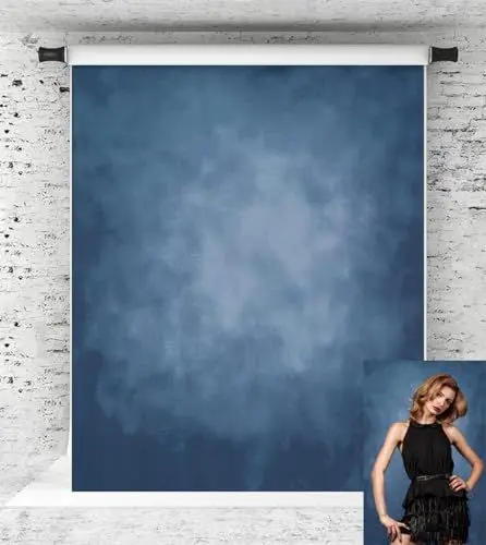 Produktbild: Kate 1.5x2.2m Blaue Fotokulisse Porträtkulissen Abstrakte Textur Hintergrund Fotostudio Hintergründe Mikrofaser Kulissen für Fotoshooting