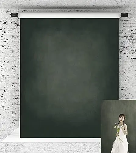 Produktbild: Kate 1.5x2.2m Fotohintergrund Dunkelgrün Hintergrund Abstrakt Fotografie Portrait Textur Mikrofaser Hintergrund für Photo Booth Requisiten