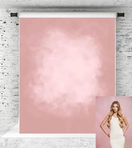 Produktbild: Kate 1.5x2.2m Rosa Fotokulisse Porträtkulissen Abstrakte Textur Hintergrund Fotostudio Hintergründe Mikrofaser Kulissen für Fotoshootings