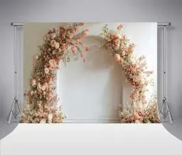 Produktbild: Kate Hintergründe Fotografie 2.2x1.5m/7x5ft Prinzessin Backdrop Floraler Hintergrund Fenster Szene Backdrop Vintage Bogen Gebäude Foto Backdrop Kate Rosa Blumen Studio Backdrops