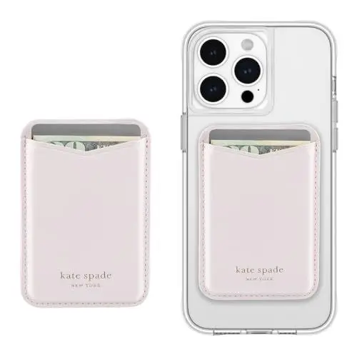 Produktbild: Kate Spade New York Magnetkartenhalter – kompatibel mit MagSafe – Blasser Hartriegel