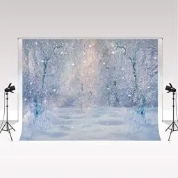 Produktbild: Kate Winter Schnee Landschaft Foto Hintergrund 3x2m Weihnachten Foto Studio Hintergrund Fotografie Party Dekoration Weißes EIS Welt Familie Foto Shooting Studio Requisiten Santa Event Props