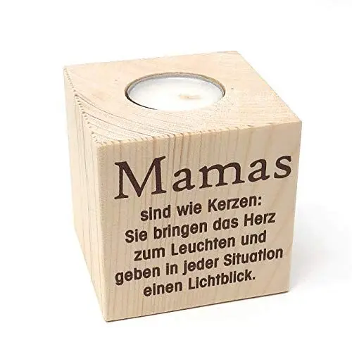 Produktbild: KATINGA Teelichthalter - toller Kerzenständer (Mama Text)
