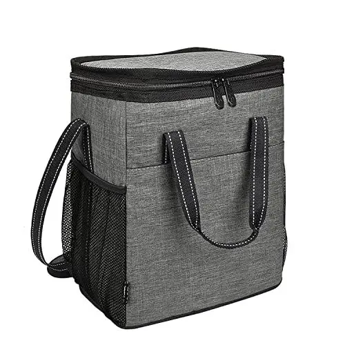 Produktbild: Kato Tirrinia Flaschentasche 6 Flaschen Wein Kühltasche Flasche Kühltaschen, Weintasche Kühltaschen Flaschenkühltasche, Champagner Bier Kühler Weinflaschetasche Handtasche für Picknick Camping, Grau