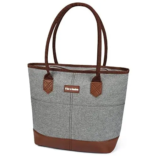 Produktbild: Kato Tirrinia Faltbar Kühltasche Groß mit Wasserdichte Isolierte 20L, Gross Einkaufstasche Isoliertasche Tote Tasche mit Reißverschluss, Ideale Thermotasche Picknicktasche Lunchtasche, Grau