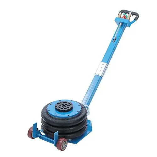 Produktbild: KATSU Pneumatischer Wagenheber 3 Tonnen Dreifachbeutel Luftheber, Wagenheberheber Air Jack Luftheber Aufblasbarer mit Klappgriff und Zwei Rädern, für Auto Reparatur Reifenwechsel
