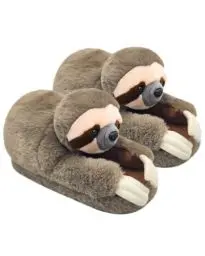 Produktbild: Katzen Hausschuhe Kinder Herren Damen,Kawaii Winter Warme Plüsch Pantoffeln Tiere,Weiche Bequeme (Faultier Kinder, Kleinkind, Damen, Medium, Alphanumerisch, EU Schuhgrößensystem, Breit)