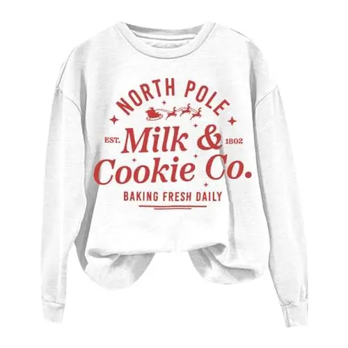 Produktbild: Katzen Pulli Damen Sale Sweatshirt Longsleeve Damen Pullover Damen Baumwolle Oversized Damen Bekleidung Strickjacke Fleece Damen Pullover Weihnachtsmützen Erwachsene Lang Hoodie Pastel Angebote
