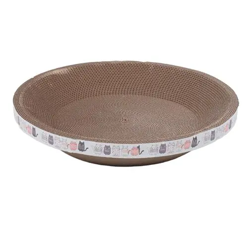 Produktbild: Katzenkratzbrett aus Pappe, Katzenkratzbrett aus Wellpappe, Lounge-Katzenbetten, Möbelschutz für Couch, Teppiche, Sofas. Cat Scratch Pad Bowl Nest für Indoor-Katzen, die Ihre