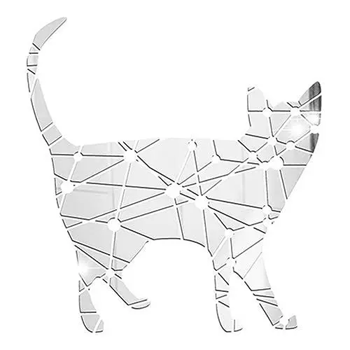 Produktbild: Katzenspiegel-Wandaufkleber Spiegeldekoration Wandtattoos mit Katzenmotiven Wanddekoration Katze Aufkleber Acryl schmücken Spiegelwand Applikationen Spiegel Aufkleber