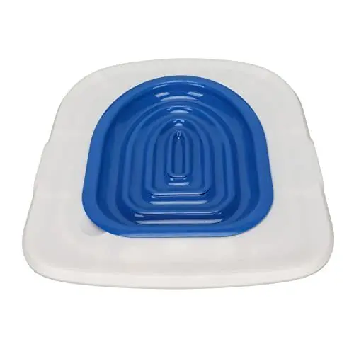 Produktbild: Katzentoilettensitz-Trainingsset Katzentoiletten-Trainingsset Universell Wiederverwendbarer Umweltfreundlicher Katzentoiletten-Trainer für Haustier-Katzentoiletten-Trainingssitz (Weißes Tablett, 1