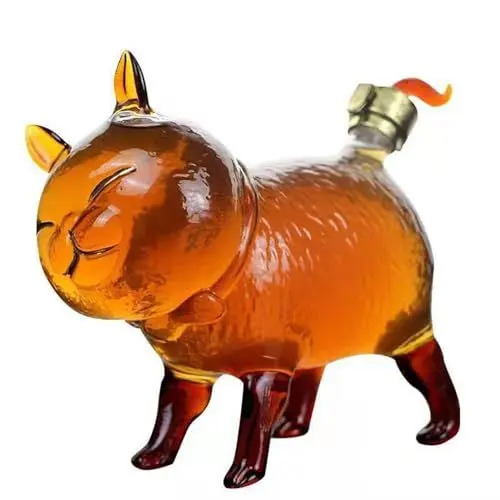 Produktbild: Katzen-Whisky-Dekanter, Glass-Tier-Wein-Dekanter-Flasche, High-End-Whisky-Dekanter, Kristall-Dekanter für Whiskey, Wodka, Rum, Tequila, Geschenk für Weinliebhaber