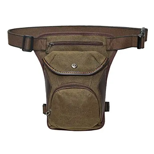 Produktbild: KAUKKO Hüfttasche Herren Sidebag Hüfttasche Damen für Sport Outdoor, 17 * 6 * 30 cm (Khaki JNL-K8004-01)