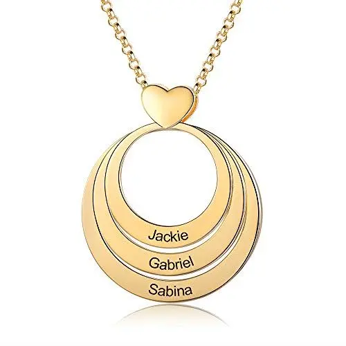 Produktbild: kaululu Personalisierte Foto Medaillon Halskette für Frauen Kette Damen mit Geburt Blume Namen Geburtsstein Anhänger Halskette für Mama Oma Schmuck Geschenke (#1)