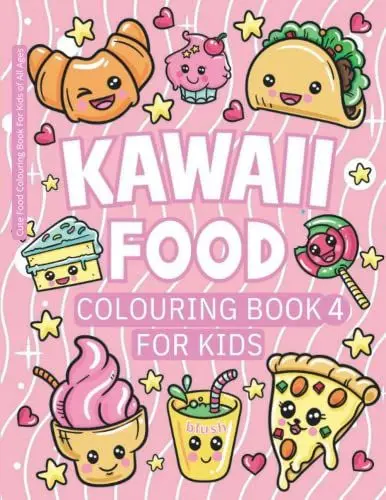 Produktbild: Kawaii Food Colouring Book 4 For Kids - Blush: Cute Food Colouring Book For Kids of All Ages