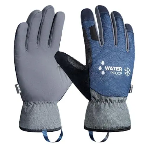Produktbild: KAYGO Thermisch Wasserdicht Arbeitshandschuhe für Herren Damen, Thermo Isolierte Futter, Winter Warme Arbeitshandschuhe für Kaltes Wetter Gartenarbeit Outdoor Aktivität Kühllagerung (Blau, XXL, Gr 11)