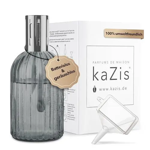 Produktbild: KAZIS® I Katalytische Duft-Lampe I Glas I XXL I 400 ml (Grau)