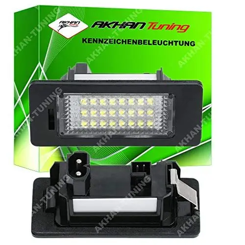 Produktbild: akhan KB135 - Fehlerfrei Kennzeichenbeleuchtung, Nummerschildbeleuchtung Xenon Weiß Plug&Play CanBus Kompatibel mit X5 (E70), X5 (F15), X5 (G05), X5 M (F85), X6 (F16), X6 (F71), X6 (F86)