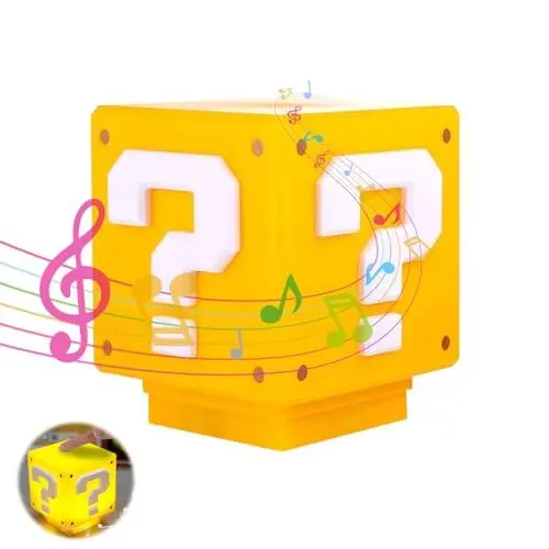 Produktbild: KBIBCK 3D Icon light Night Lights von Mario, Lampe Fragezeichen Nachtlicht, 3D Icon Fragezeichen Nachtlicht Lights, 3D Fragezeichen Dekorative Ornamente, Kids Desk Lamp Tisch Lampe Schlafzimmer