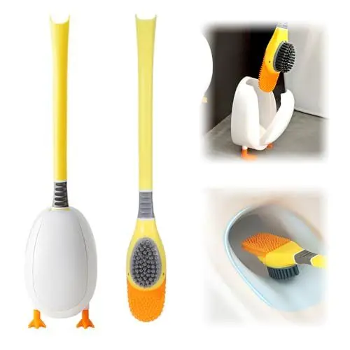 Produktbild: KBIBCK Diving Duck Toilettenbürste für Wohnmobile - Kreative Silikon Klobürste Mit Halter Set - Bathroom Toilet Brush